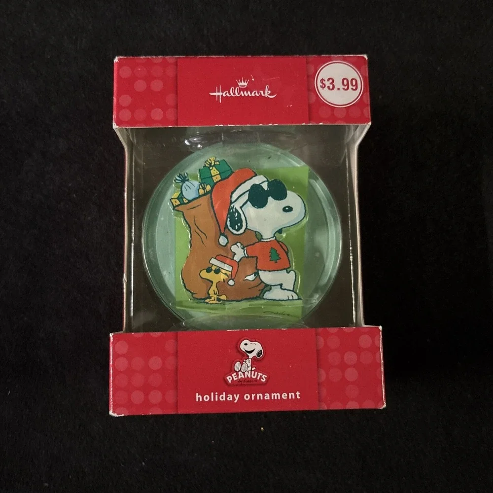 Hallmark Peanuts Cool Snoopy Woodstock Christmas Ornament 3in New 1HCM9505